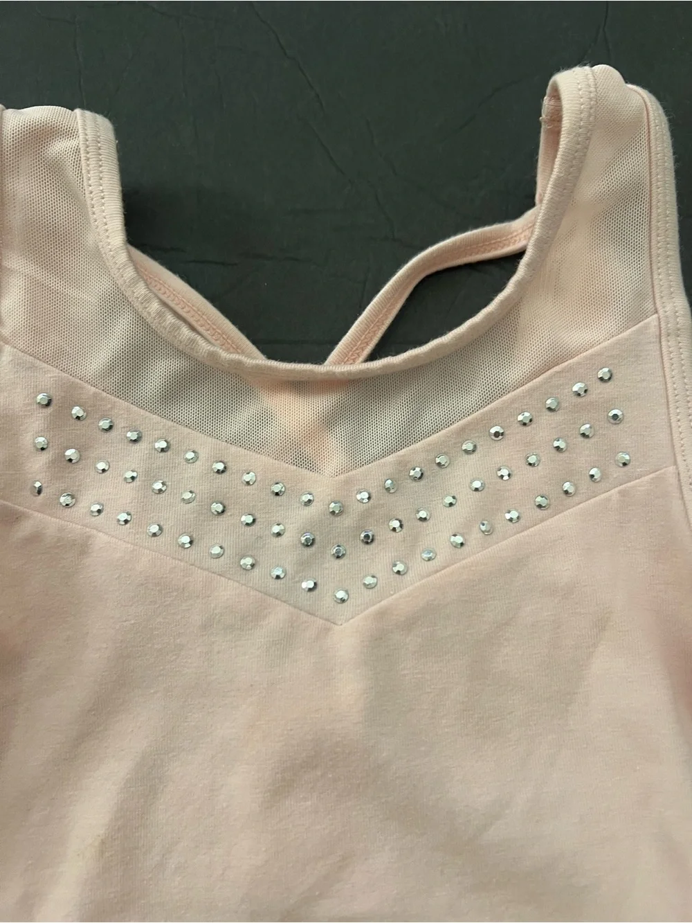 Cat&Jack Girls Pink Rhinestone Tutu Leotard Ballet Dress Size XS 4/5 Dancewear